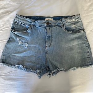BP Light Blue Distressed Denim Short 29